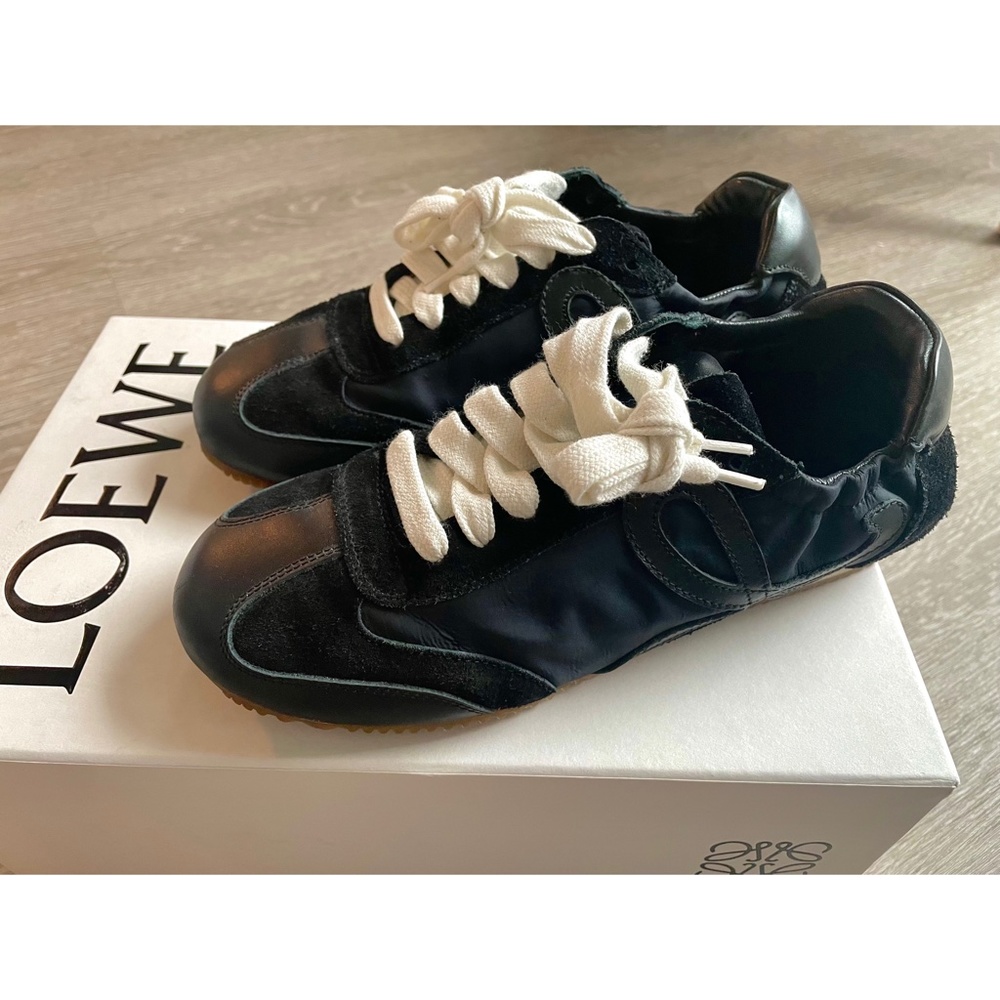LOEWE BALLET RUNNER Black Sneakers Calfskin